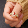 Wholesale Exotic Geometric Copper Ring Inlaid With Zircon For Women