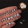 Wholesale Exotic Metal Ear Jewelry With Flower Design Inlaid Zircon For Women