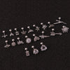 Wholesale Exotic Metal Ear Jewelry With Flower Design Inlaid Zircon For Women