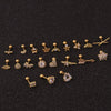 Wholesale Exotic Metal Ear Jewelry With Flower Design Inlaid Zircon For Women