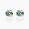 Wholesale Exquisite Earrings Fruit Burger Series Brass Inlaid Zircon Real Gold Plated Geometric Style For Women