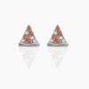 Wholesale Exquisite Earrings Fruit Burger Series Brass Inlaid Zircon Real Gold Plated Geometric Style For Women