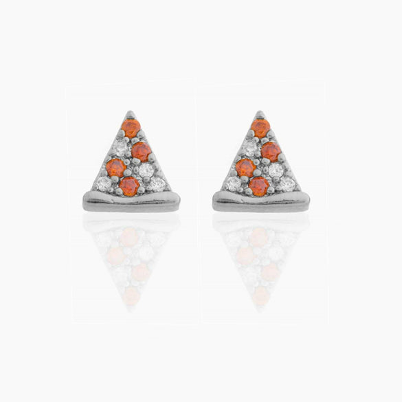 Wholesale Exquisite Earrings Fruit Burger Series Brass Inlaid Zircon Real Gold Plated Geometric Style For Women