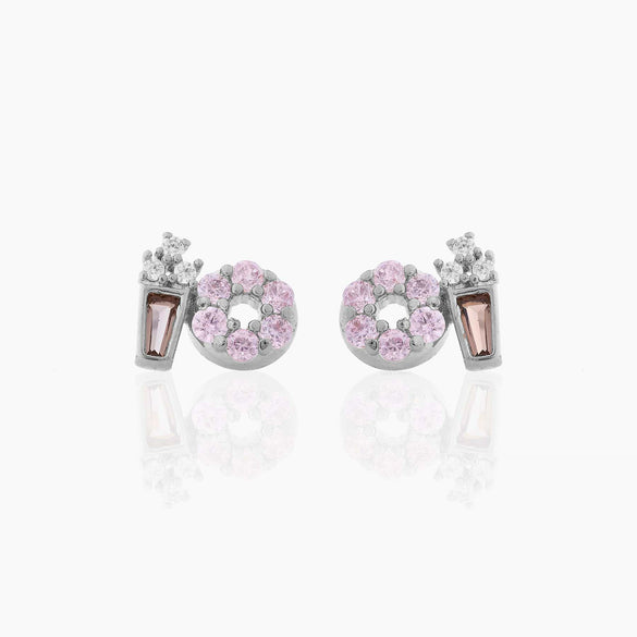 Wholesale Exquisite Earrings Fruit Burger Series Brass Inlaid Zircon Real Gold Plated Geometric Style For Women