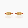 Wholesale Exquisite Earrings Fruit Burger Series Brass Inlaid Zircon Real Gold Plated Geometric Style For Women