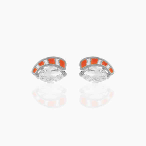Wholesale Exquisite Earrings Fruit Burger Series Brass Inlaid Zircon Real Gold Plated Geometric Style For Women