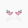 Wholesale Exquisite Earrings Fruit Burger Series Brass Inlaid Zircon Real Gold Plated Geometric Style For Women