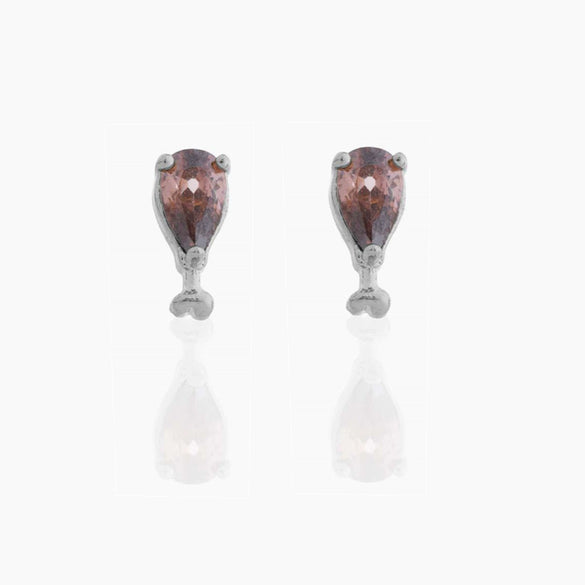 Wholesale Exquisite Earrings Fruit Burger Series Brass Inlaid Zircon Real Gold Plated Geometric Style For Women