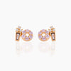 Wholesale Exquisite Earrings Fruit Burger Series Brass Inlaid Zircon Real Gold Plated Geometric Style For Women