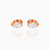 Wholesale Exquisite Earrings Fruit Burger Series Brass Inlaid Zircon Real Gold Plated Geometric Style For Women