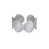 Wholesale Exquisite Exaggerate Style Irregular Leaf Ocean Wide Open Bracelet Stainless Steel Jewelry With Electroplating