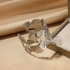 Wholesale Exquisite Exaggerate Style Irregular Leaf Ocean Wide Open Bracelet Stainless Steel Jewelry With Electroplating