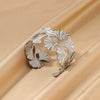 Wholesale Exquisite Exaggerate Style Irregular Leaf Ocean Wide Open Bracelet Stainless Steel Jewelry With Electroplating
