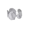 Wholesale Exquisite Exaggerate Style Irregular Leaf Ocean Wide Open Bracelet Stainless Steel Jewelry With Electroplating