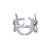 Wholesale Exquisite Exaggerate Style Irregular Leaf Ocean Wide Open Bracelet Stainless Steel Jewelry With Electroplating