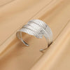 Wholesale Exquisite Exaggerate Style Irregular Leaf Ocean Wide Open Bracelet Stainless Steel Jewelry With Electroplating