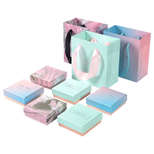 Wholesale Exquisite Multi Use Jewelry Box Made Of Paper And Cardboard For Ring Earrings Bracelet Pendant Necklace Packaging