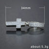 Wholesale Exquisite Retro Geometric Style Copper Zircon Earrings For Unisex