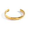 Wholesale Eyeshaped Star Rhinestone Open Bracelet Stainless Steel Electroplated 18K Gold Modern Minimalist Geometric Jewelry Accessories