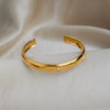 Wholesale Eyeshaped Star Rhinestone Open Bracelet Stainless Steel Electroplated 18K Gold Modern Minimalist Geometric Jewelry Accessories