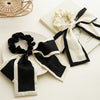 Wholesale Fabric Bow Hair Band Women's High Elasticity Seiko Hair Tie Rope Ponytail Ribbon Headdress