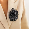 Wholesale Fabric Exaggerated Flower Pattern Duckbill Clip Pin Brooch With Electroplating