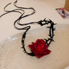 Wholesale Fabric Flower Pearl Diamond Women's Necklace With Sweet Design And Electroplating