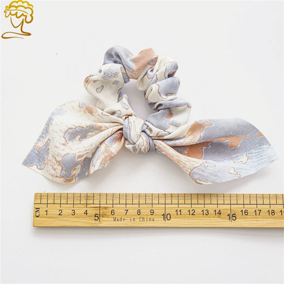 Wholesale Fabric Hair Ring Headwear With Retro Tiedye Color And Rabbit Ears Design Women's Style Seiko Crafted