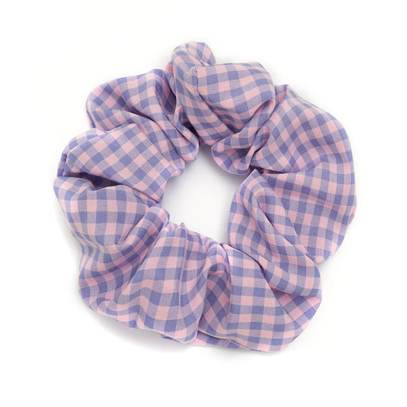 Wholesale Fabric Hair Rings With Plaid Pattern For Female High Elasticity Seiko Treatment