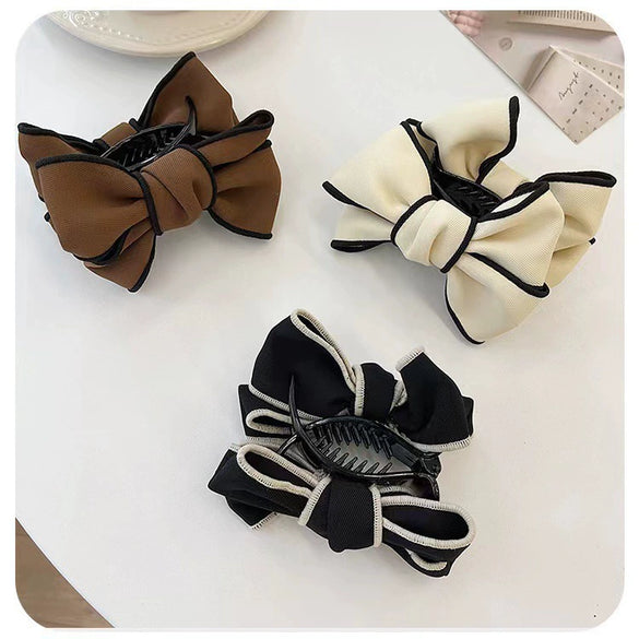 Wholesale Fabric Handmade Doublesided Threedimensional Bow Ball Head Unisex Hairpin