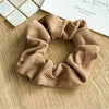 Wholesale Fabric Handmade Morandi Color Striped Women's Hair Ring High Elasticity Simple Fashion Ponytail Stretch Large Intestine Style