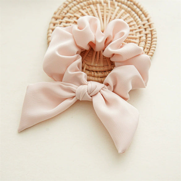 Wholesale Fabric Handmade Simple High Elasticity Bow Hair Ring For Women