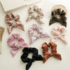 Wholesale Fabric Handmade Simple High Elasticity Bow Hair Ring For Women