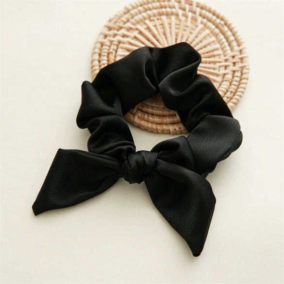 Wholesale Fabric Handmade Simple High Elasticity Bow Hair Ring For Women