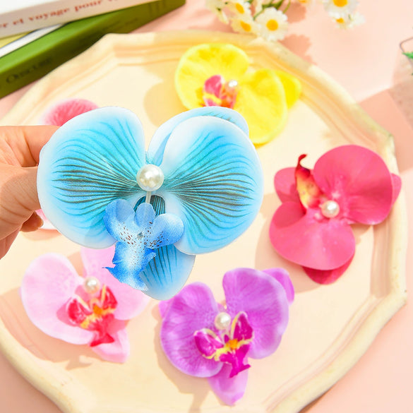 Wholesale Fabric Handmade Sweet Style Phalaenopsis Hairpin For Women