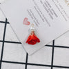 Wholesale Fabric Handwoven Retro Elegant Flower Jewelry Accessories Pendant Earrings