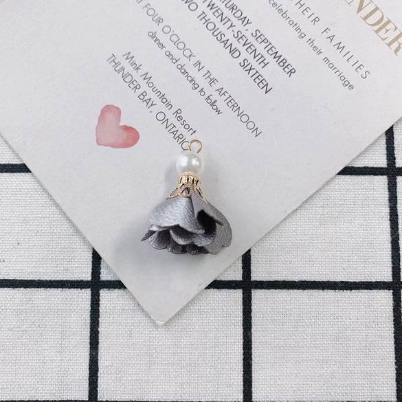 Wholesale Fabric Handwoven Retro Elegant Flower Jewelry Accessories Pendant Earrings