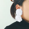 Wholesale Fabric Multicolor Big Flower Handmade Earrings With Long Tassel And Leaf Design For Women