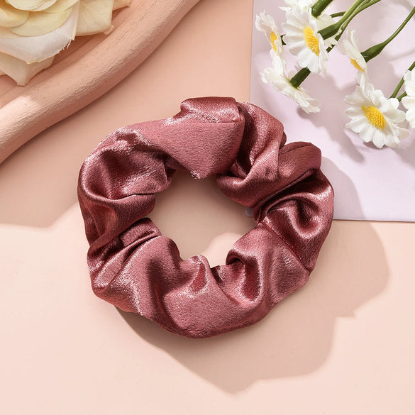 Wholesale Fabric Solid Color Handmade Large Intestine Hair Ring For Female Hair Accessories