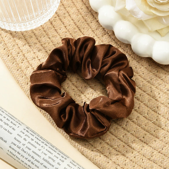 Wholesale Fabric Solid Color Handmade Large Intestine Hair Ring For Female Hair Accessories