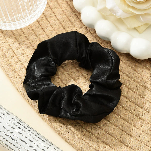 Wholesale Fabric Solid Color Handmade Large Intestine Hair Ring For Female Hair Accessories
