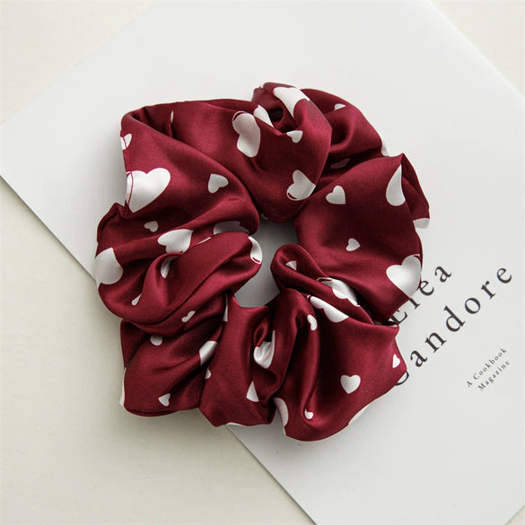Wholesale Fabric Solid Color High Elastic Simple Handmade Women's Hair Ring