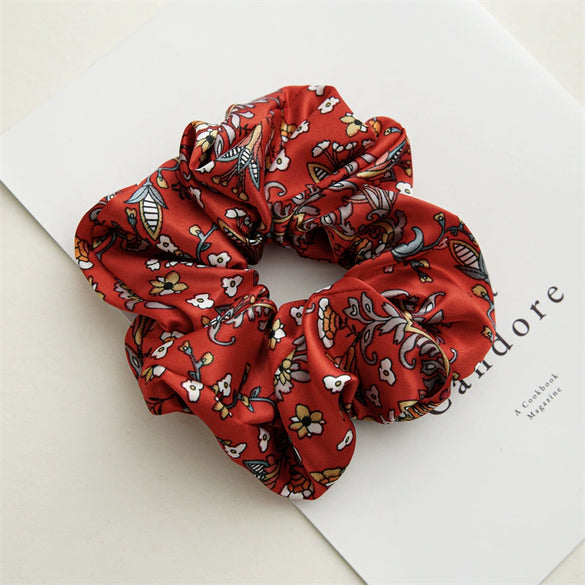Wholesale Fabric Solid Color High Elastic Simple Handmade Women's Hair Ring