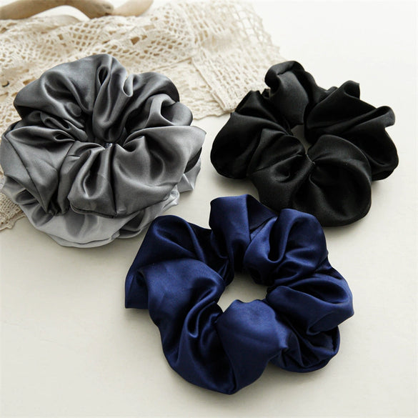 Wholesale Fabric Solid Color High Elastic Simple Handmade Women's Hair Ring