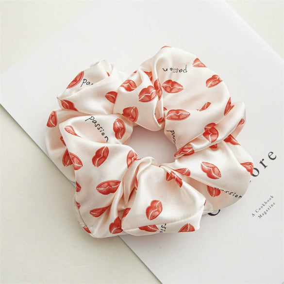 Wholesale Fabric Solid Color High Elastic Simple Handmade Women's Hair Ring