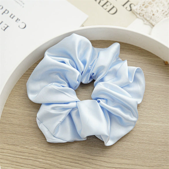 Wholesale Fabric Solid Color High Elastic Simple Handmade Women's Hair Ring