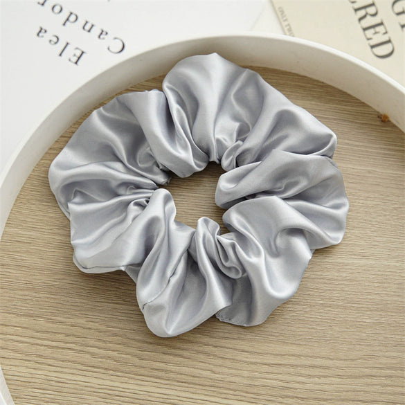 Wholesale Fabric Solid Color High Elastic Simple Handmade Women's Hair Ring