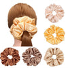 Wholesale Fabric Solid Color High Elastic Simple Handmade Women's Hair Ring