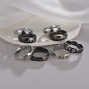 Wholesale Family Ring Titanium Steel Geometric Polished