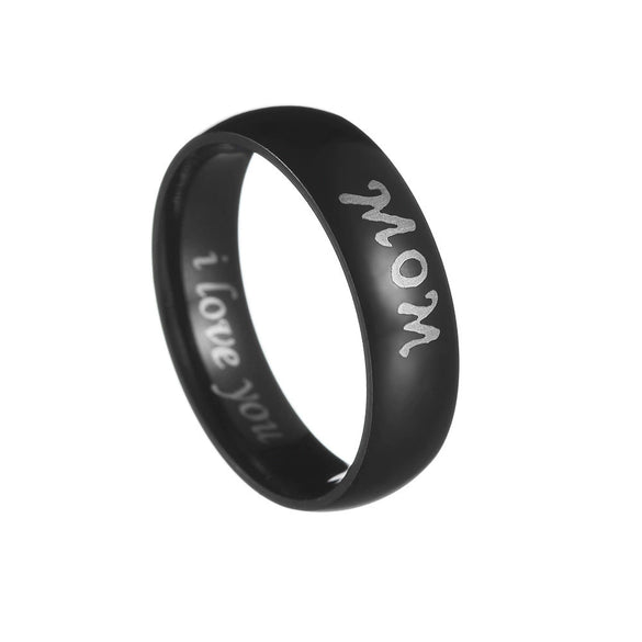 Wholesale Family Ring Titanium Steel Geometric Polished